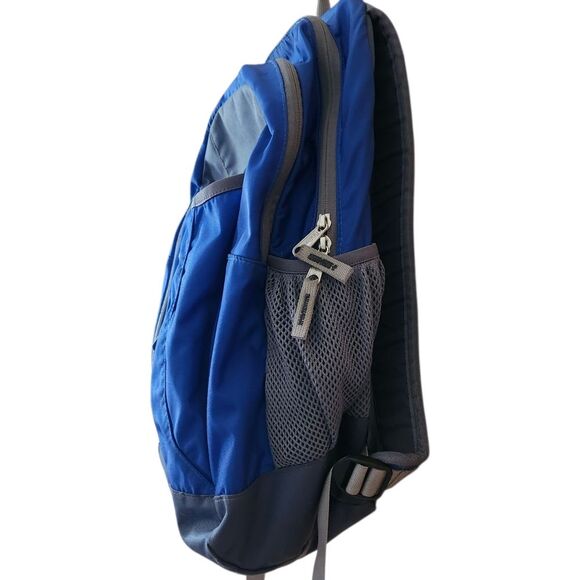 L.L. Bean Blue and Gray Nylon Logo Backpack - Picture 4 of 13